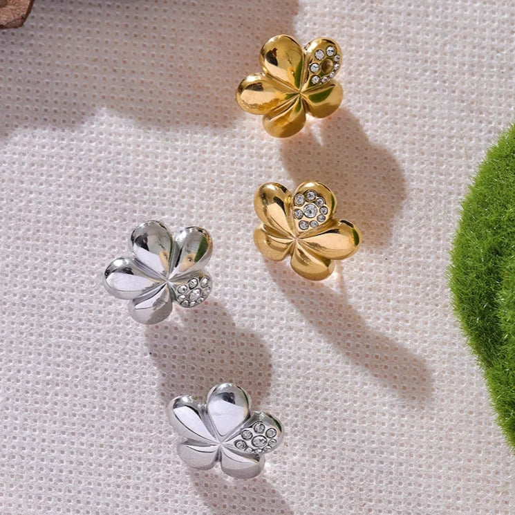 Puff Flower Earrings